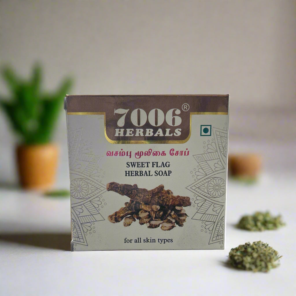 7006 Herbals | Sweet flag herbal soap ( pack of 2)
