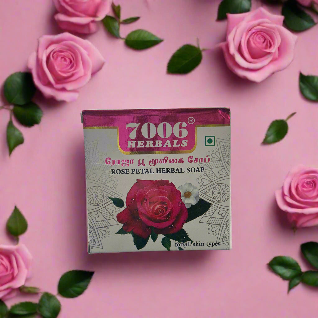 7006 Herbals | Rose petal soap ( pack of 2)