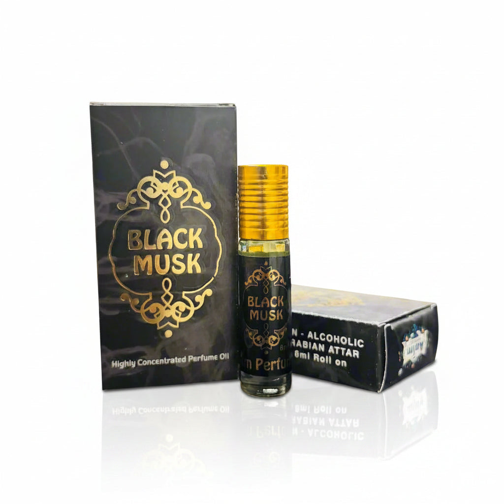 Aalim Attar | Black Musk | Roll-on Perfume | 8ml ( Pack of 2)
