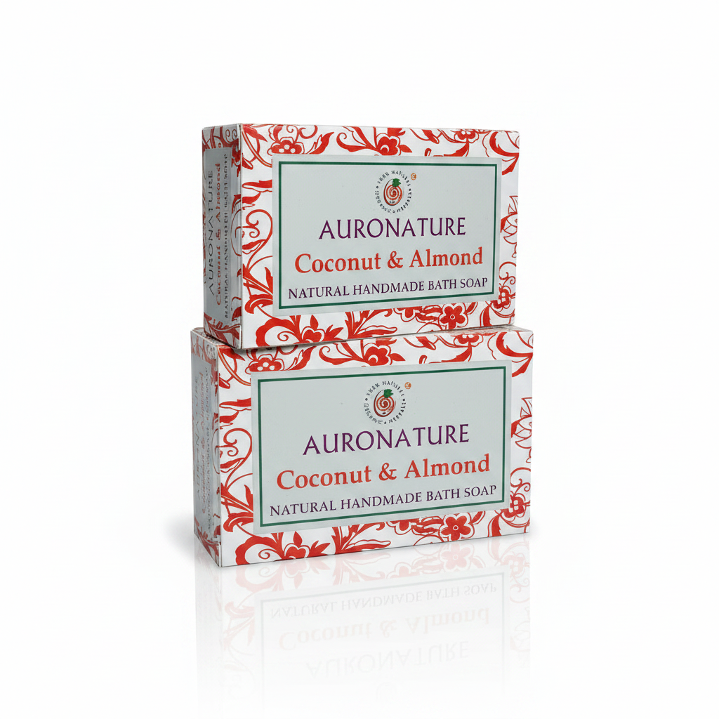 AuroNature | Coconut & Almond Handmade Bathsoaps 75 gms