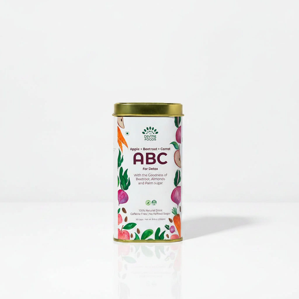 Natural ABC latte Milk Mix | The Divine Foods | Apple+Beetroot+Carrot For Skin Glow