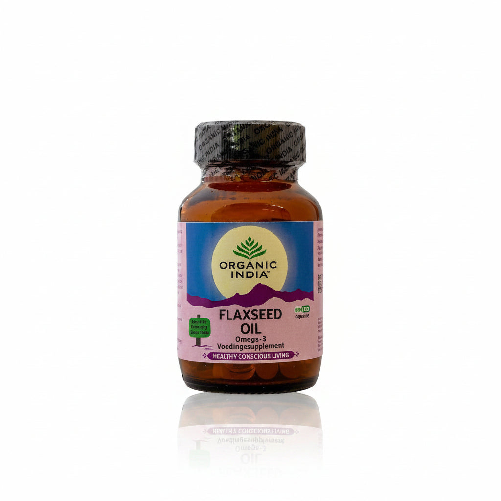 ORGANIC INDIA | FLAXSEED OIL | OMEGA-3 | HEART HEALTH | 60CAP