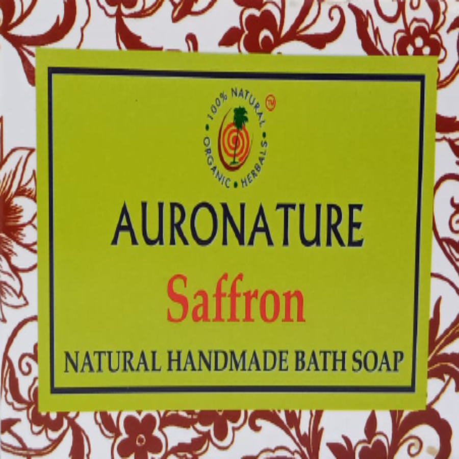 AuroNature | Saffron Handmade Bath soaps 75 gms (Pack of 2)