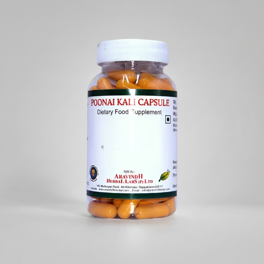 Aravinth Herbals | Poonaikali Capsule 100 Nos