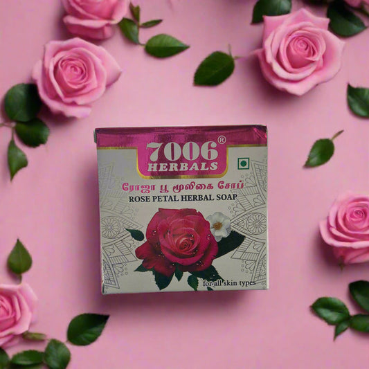7006 Herbals | Rose petal soap ( pack of 2)