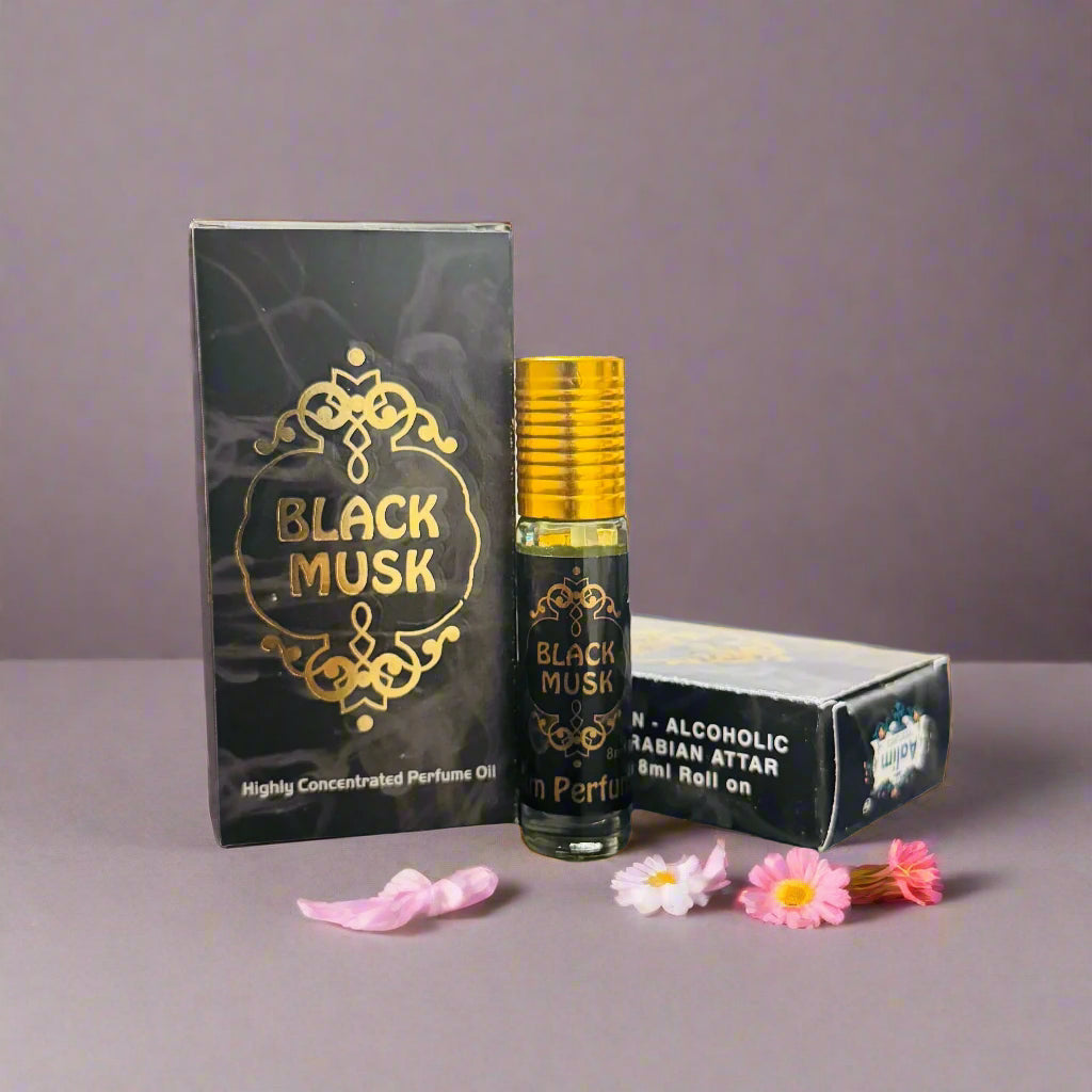 Aalim Attar | Black Musk | Roll-on Perfume | 8ml ( Pack of 2)