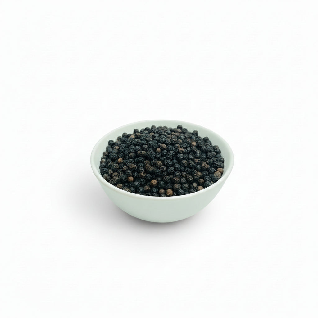 Black Pepper Whole (Peppercorns) |All Natural | Gluten Friendly | Kosher | Product of India | Perfect size for Grinders!