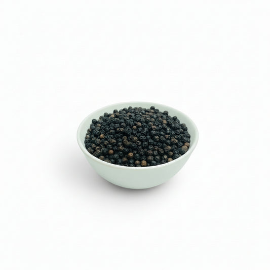 Black Pepper Whole (Peppercorns) |All Natural | Gluten Friendly | Kosher | Product of India | Perfect size for Grinders!