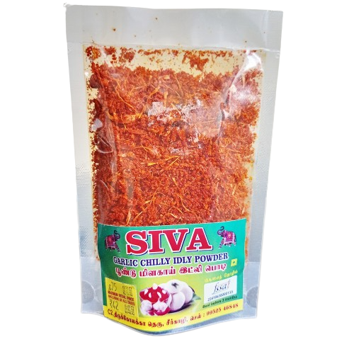 Siva | Garlic Chilly Idly Powder | Poondu Idly Podi 100g  ( Pack Of  3)