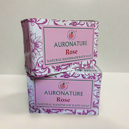 Auronature | Rose Handmade Bath soap 75 gms ( pack of 2 )