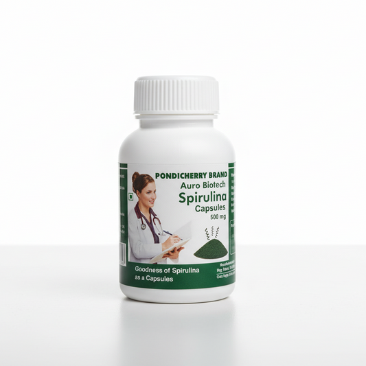 Auro Biotech | Green Spirulina Capsules 100nos